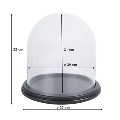 Cloche Clayre eef 6gl3478 transparent 23x22 cm