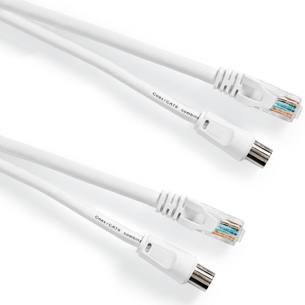 Câble coaxial Abi + cat6 - 1,5 mètres