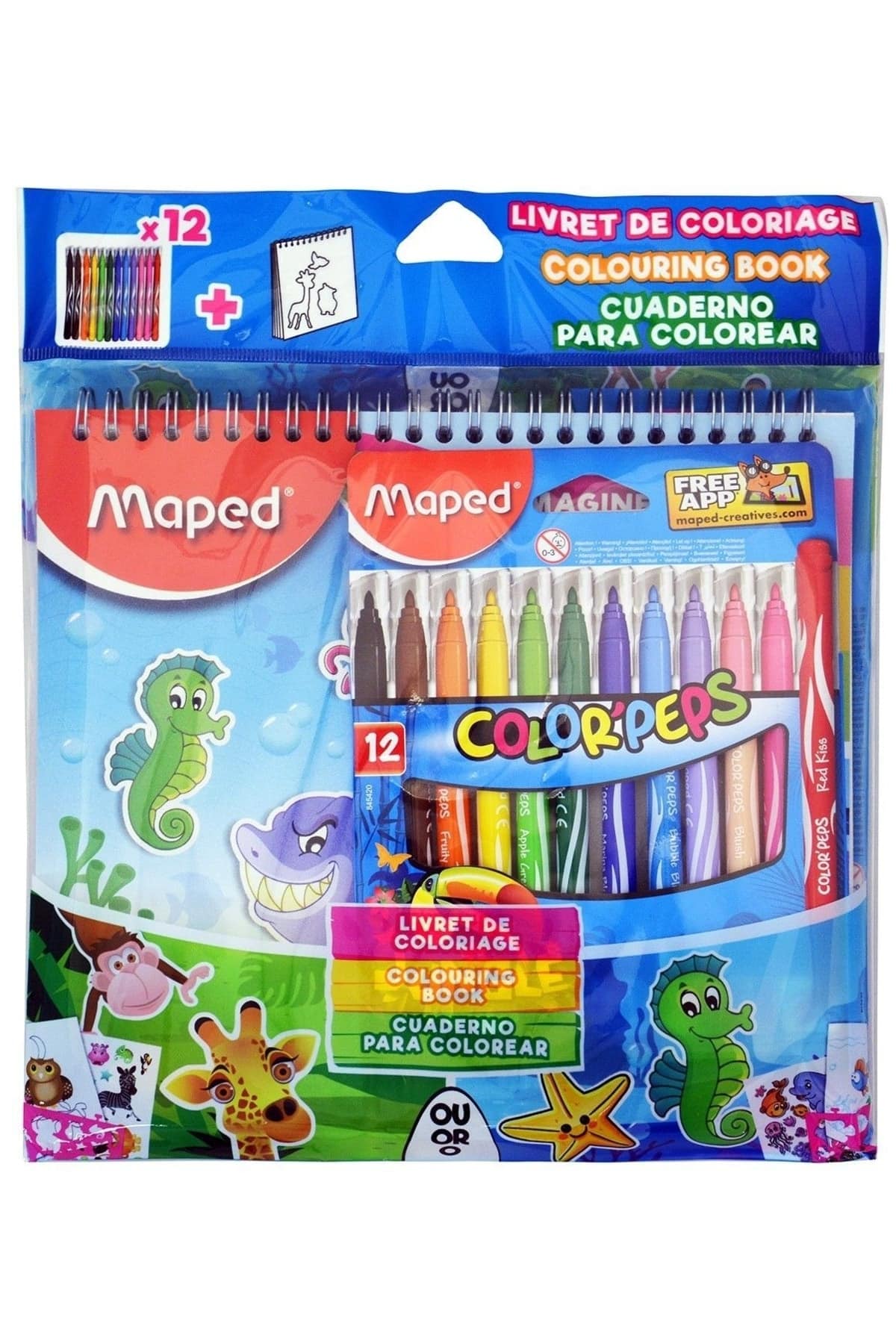 Feutres Joustra color apos;peps jungle avec cahier d'activités