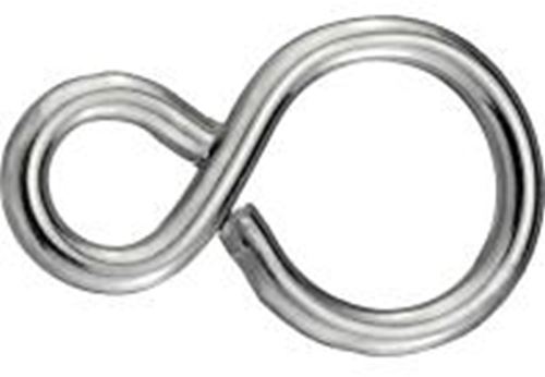 Connex crochet en S fermé 27mm 10pcs ni - ky6550015