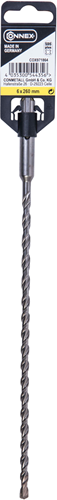 Connex sds+perceuse à percussion 6mm (200 260mm) jaune - cox971864