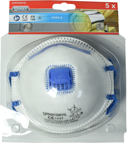 Masque anti-poussière Connex ffp2v en149 5pcs - coxt939124