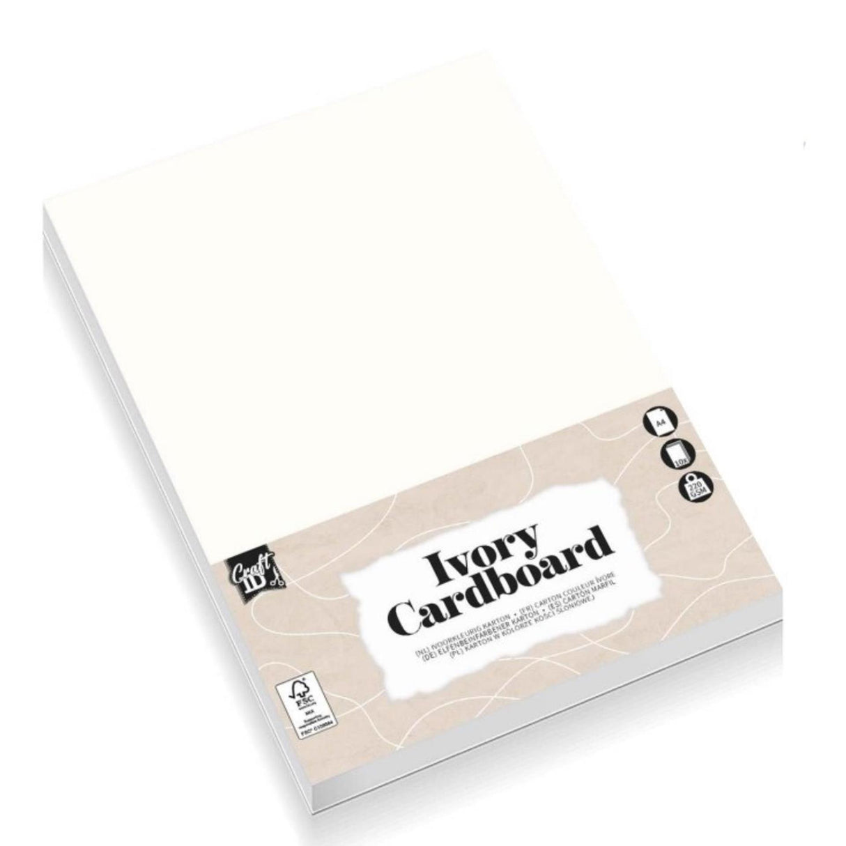 Grafix craft id carton ivoire a4 10 feuilles 220gsm