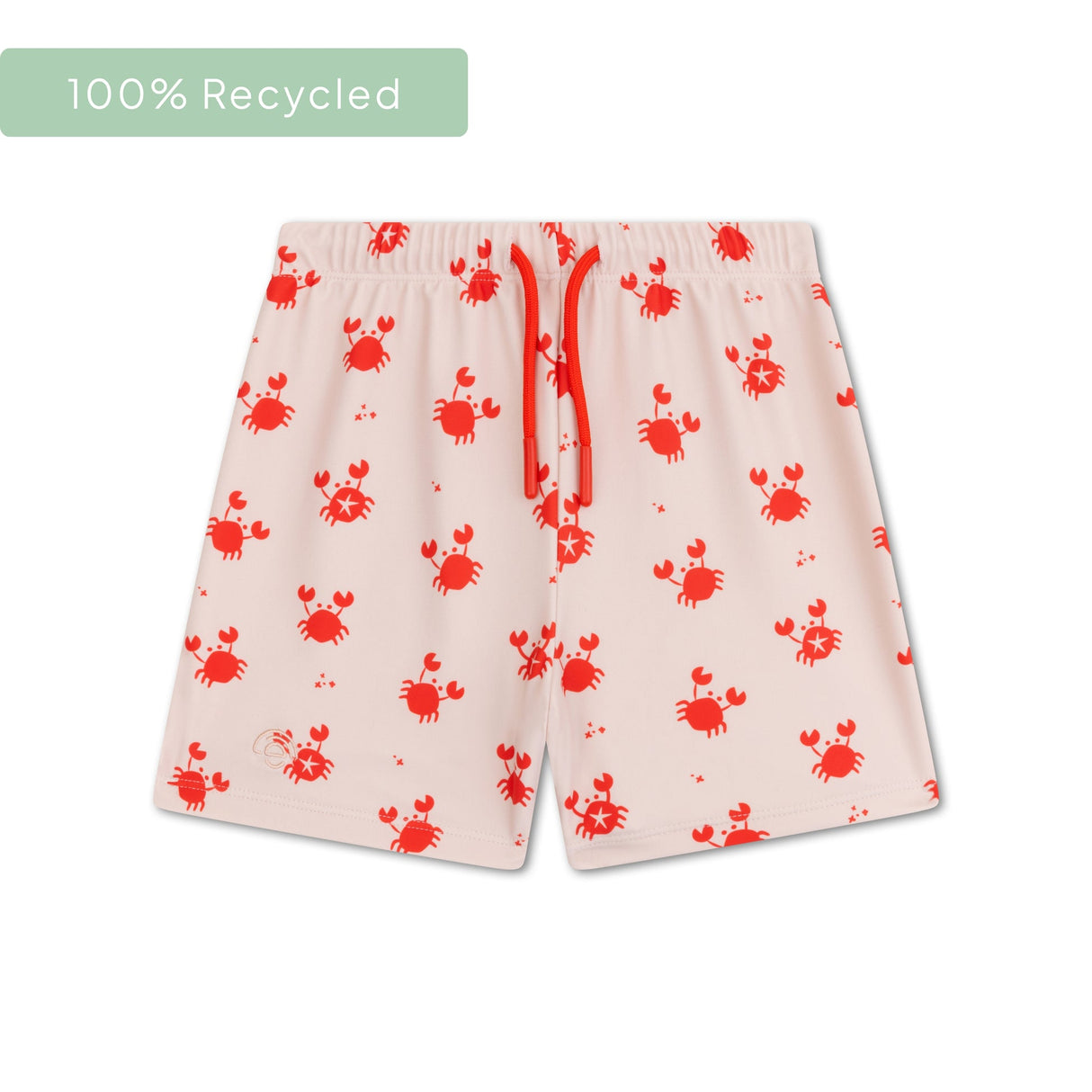 Crabe | boxer de natation UV beige rouge garçon
