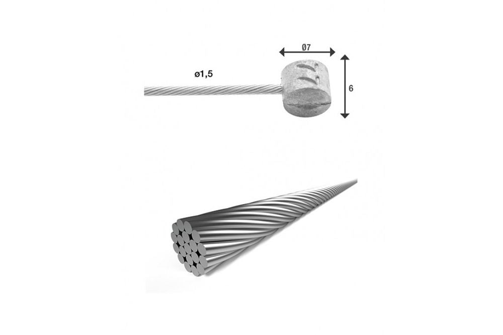 Câble de frein Xlc a intérieur 2,35 2 nipp inox brx87