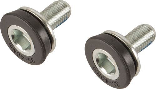 Boulon de manivelle Set M8 BAS15 par 2 pièces d'argent noir