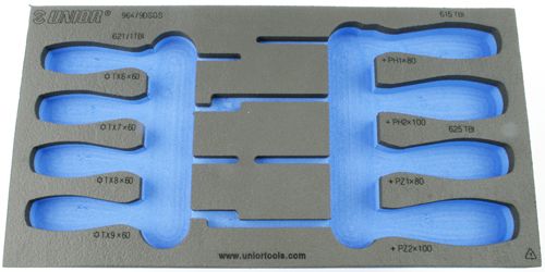 Chariot à outils pour incrustations de mousse Unior