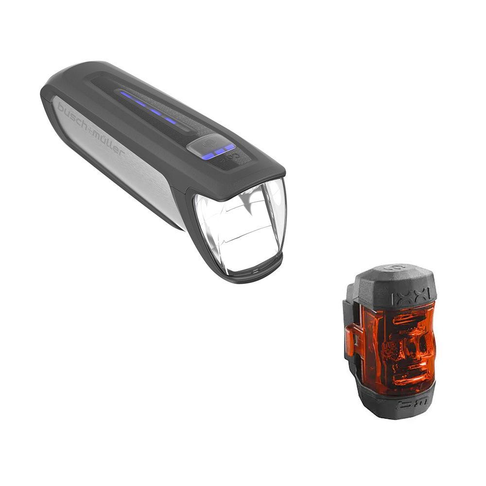 Busch + Müller akku-led-leuchten-set ixon core 2 jeu de lumières LED b m ixon core 2 + ixxi noir