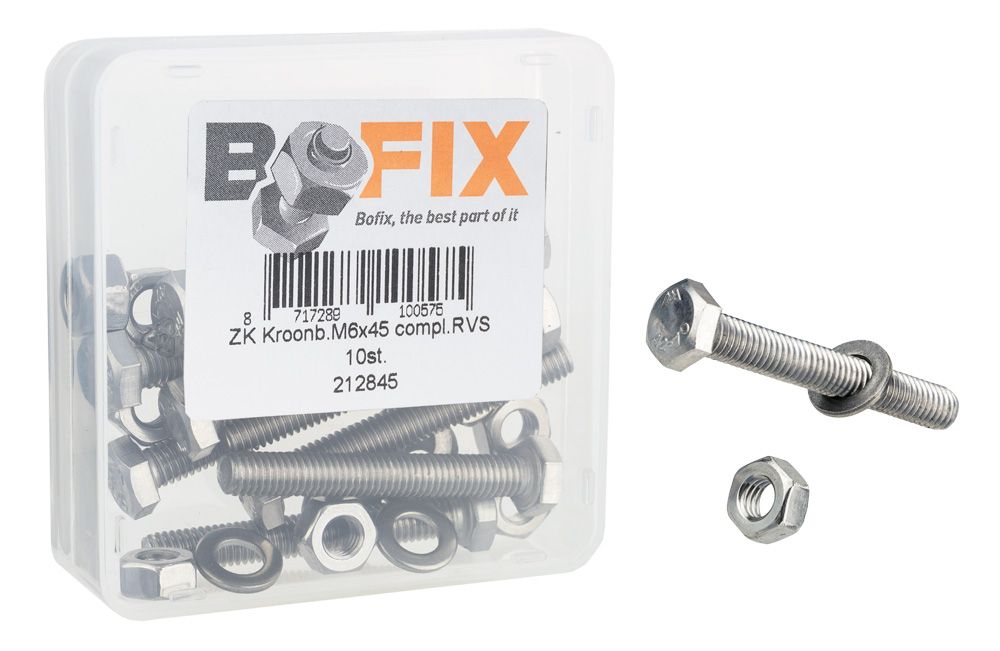 Bofix Fork-Crown Bolt en acier inoxydable M6-45 complet (10e)
