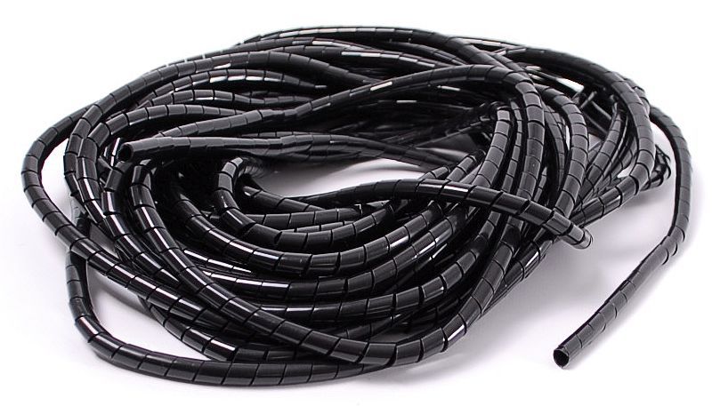 Câble spiralé sans marque 4mm noir 10m