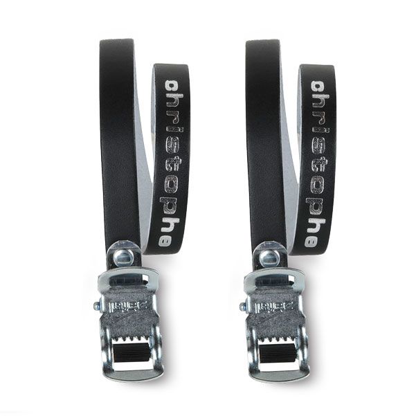 Zefal bride clip orteil zef christophe 516 cuir noir ensemble