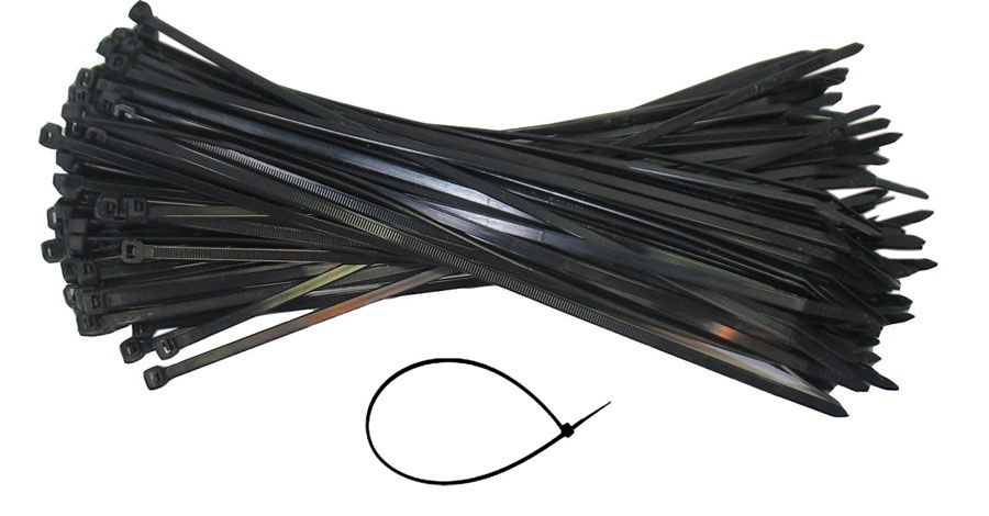 Attaches de câble sans marque 4,8x370 noir sachet de 100