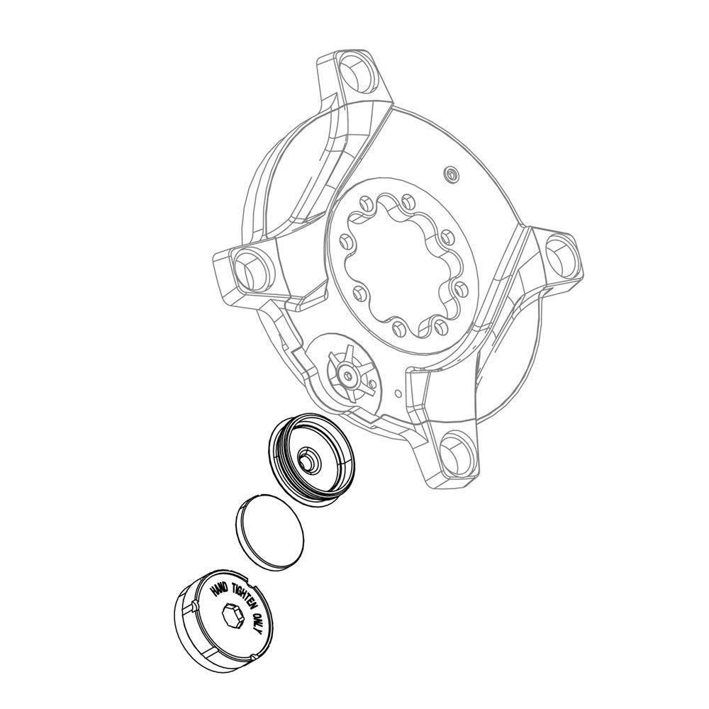 Couvercle de batterie Quarq rouge etap axs e1