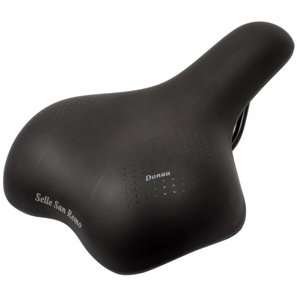 Selle San Remo Bicycle Saddle Donube for City Trekking Bikes - Black (Workplace Package)