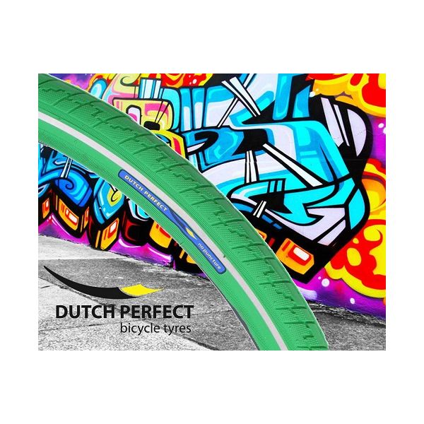 Pneu Dutchperfect Dutch Perfect 28 x 1,40 40-622 mm anti-crevaison - vert avec reflet