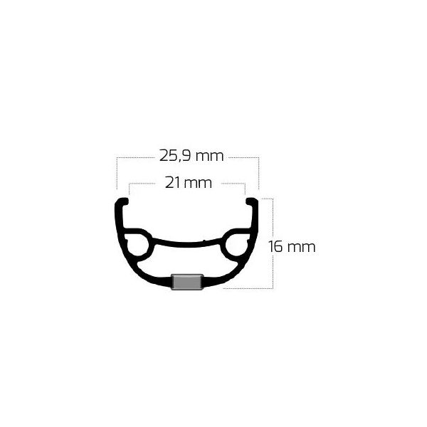 Rimde Rival 21 disque 28 29 622 * 21c Aluminium - 32 trous 14g - noir