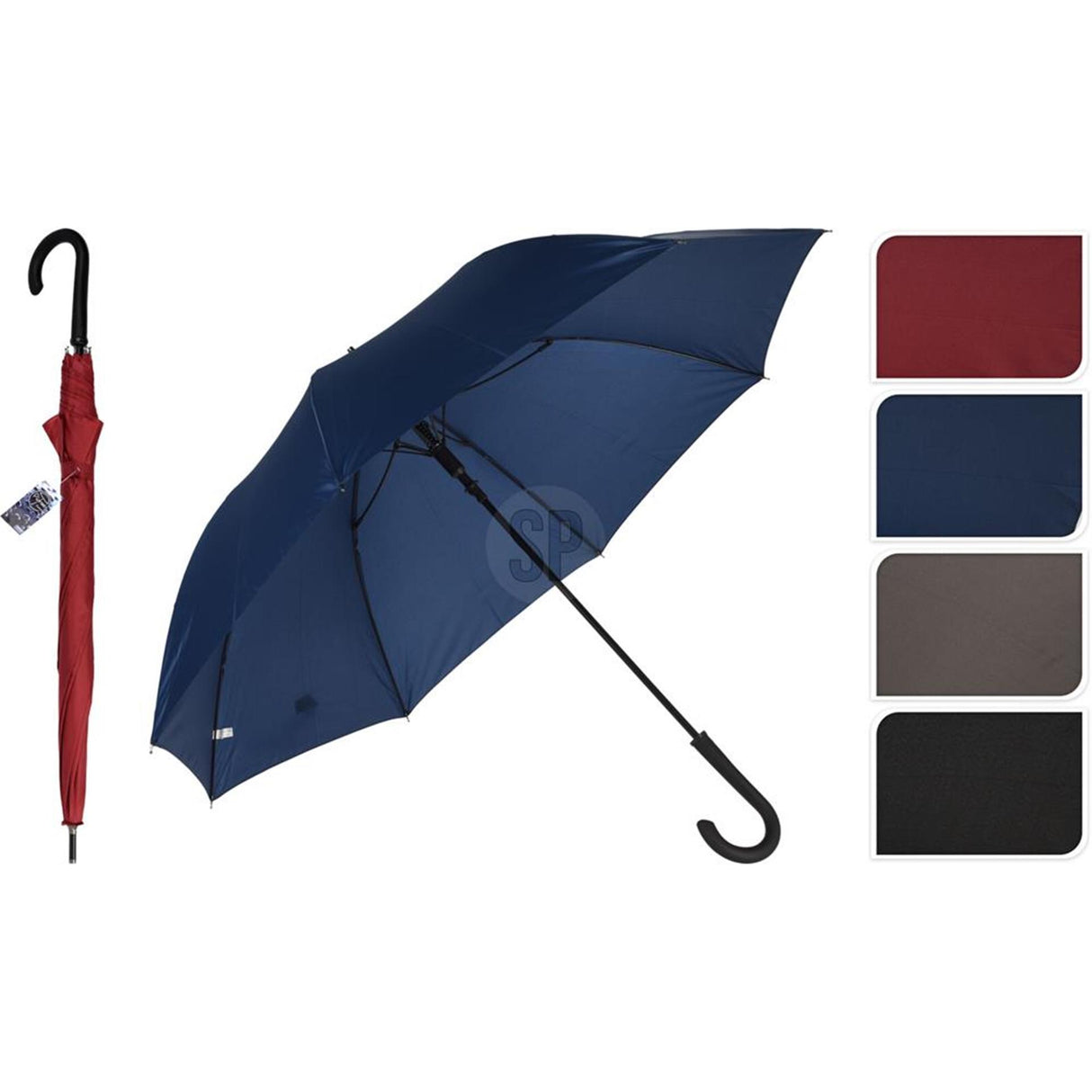 Parapluie Pioneer avec poignée courbée ø111cm cul