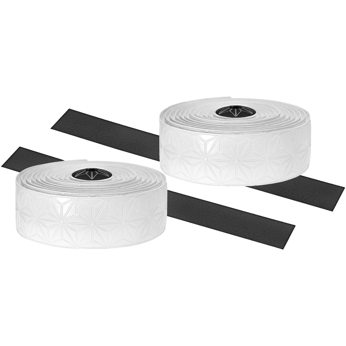 Supacaz - guidoline unicolore super collante kush blanche avec bouchon de guidon en aluminium