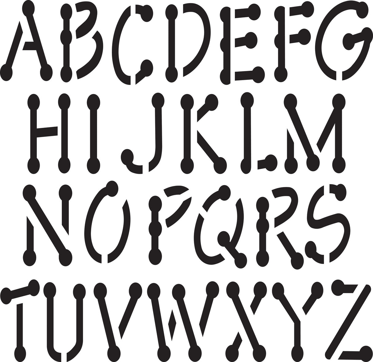 Delta • pochoir mania x1 alphabet 9cm.