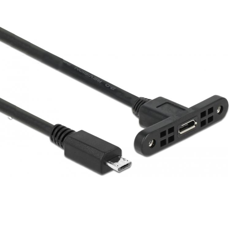 Câble Delock Connecteur USB 2.0 micro-B pour installation > USB 2.0 micro-