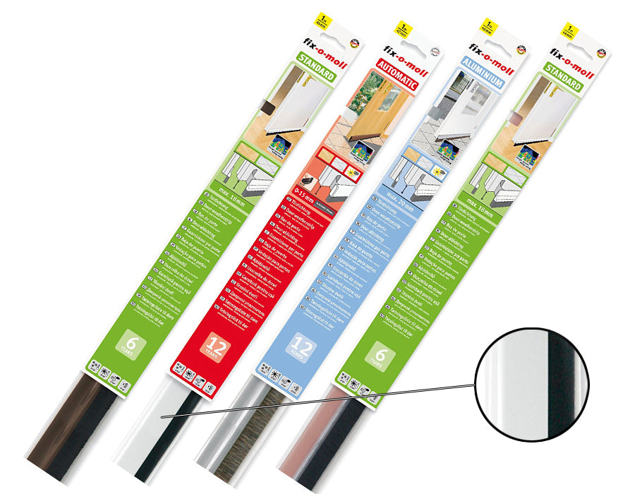 Fix-o-moll sill strip door brush - 1m - transparent