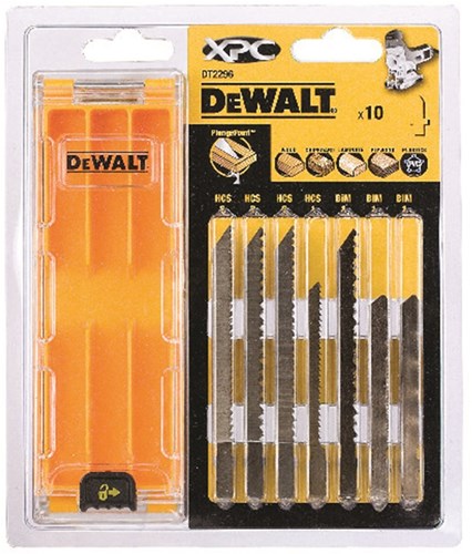 Cassette d'accessoires Dewalt Lames de scie xpc® 10 pièces pour le bois (dt2205x2, dt2209x2, dt2213x2, dt2216x1, dt2217x1, dt2218x1, dt2220x1) - dt2296-qz