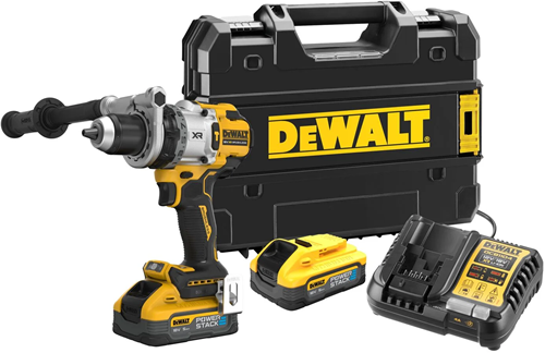 Dewalt dcd1007h2t perceuse à percussion sans fil sans balais | Pile d'alimentation 18 V 5,0 Ah dans un piquet en T - dcd1007h2t-qw
