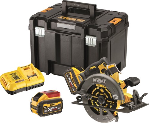 Dewalt dcs578x2 | scie circulaire à batterie | 54v xr | flexvolt | 190 mm | 2x batterie 9,0 Ah et chargeur rapide - dcs578x2-qw
