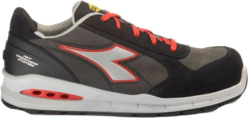 Diadora werkschoen run net ab 181148 s3s c9034 | asphalt silver red c9034 | maat 38 - 8053607620814