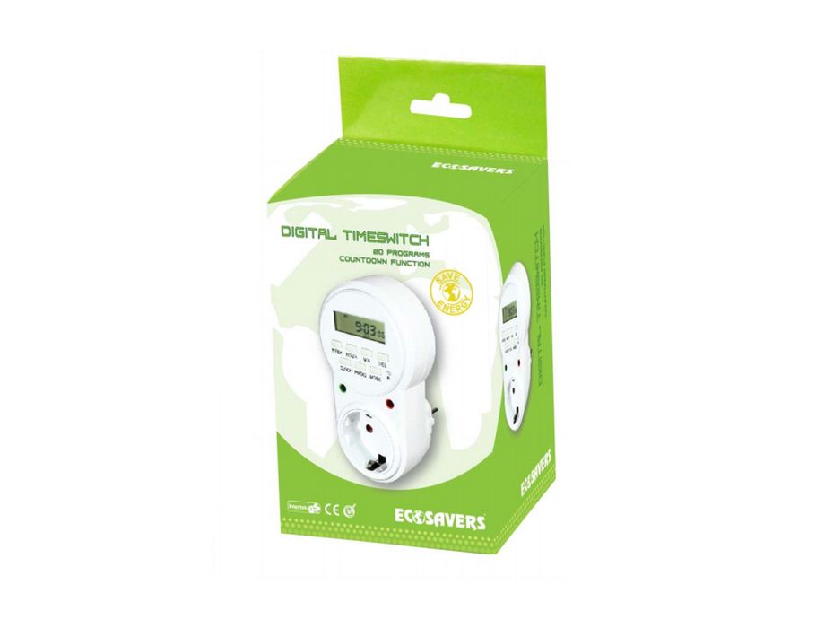 ECOSAVERS DIGITAL Timeline Clock - 20 programme.