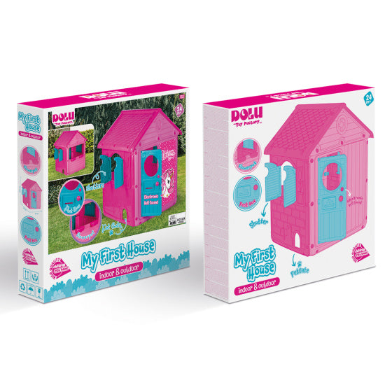 Dolu My 1st Unicorn House Playhouse avec sonnette rose bleu
