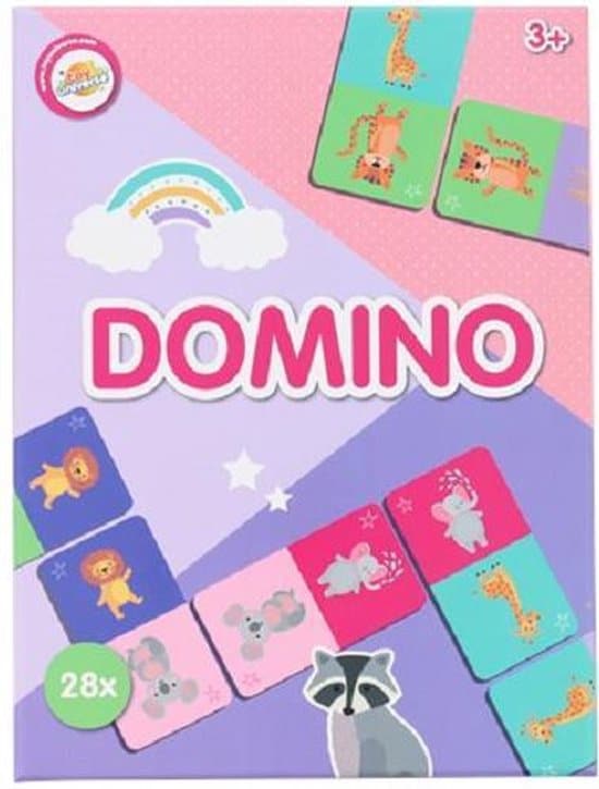 Jeu de dominos d'introduction, soyez le premier à vous débarrasser de toutes les cartes dominos, avec des plaques d'animaux