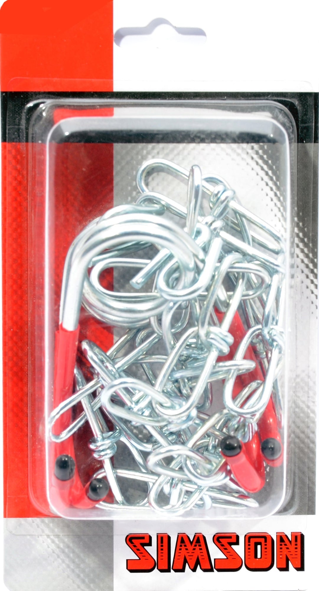 Chaînes de suspension avec crochets en argent rouge 2 pièces