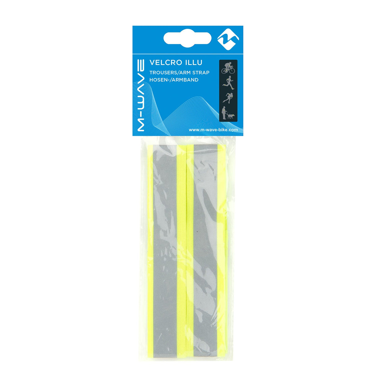 Messingschlager m-wave veiligheids arm- beenband met reflectie strepen en klitteband