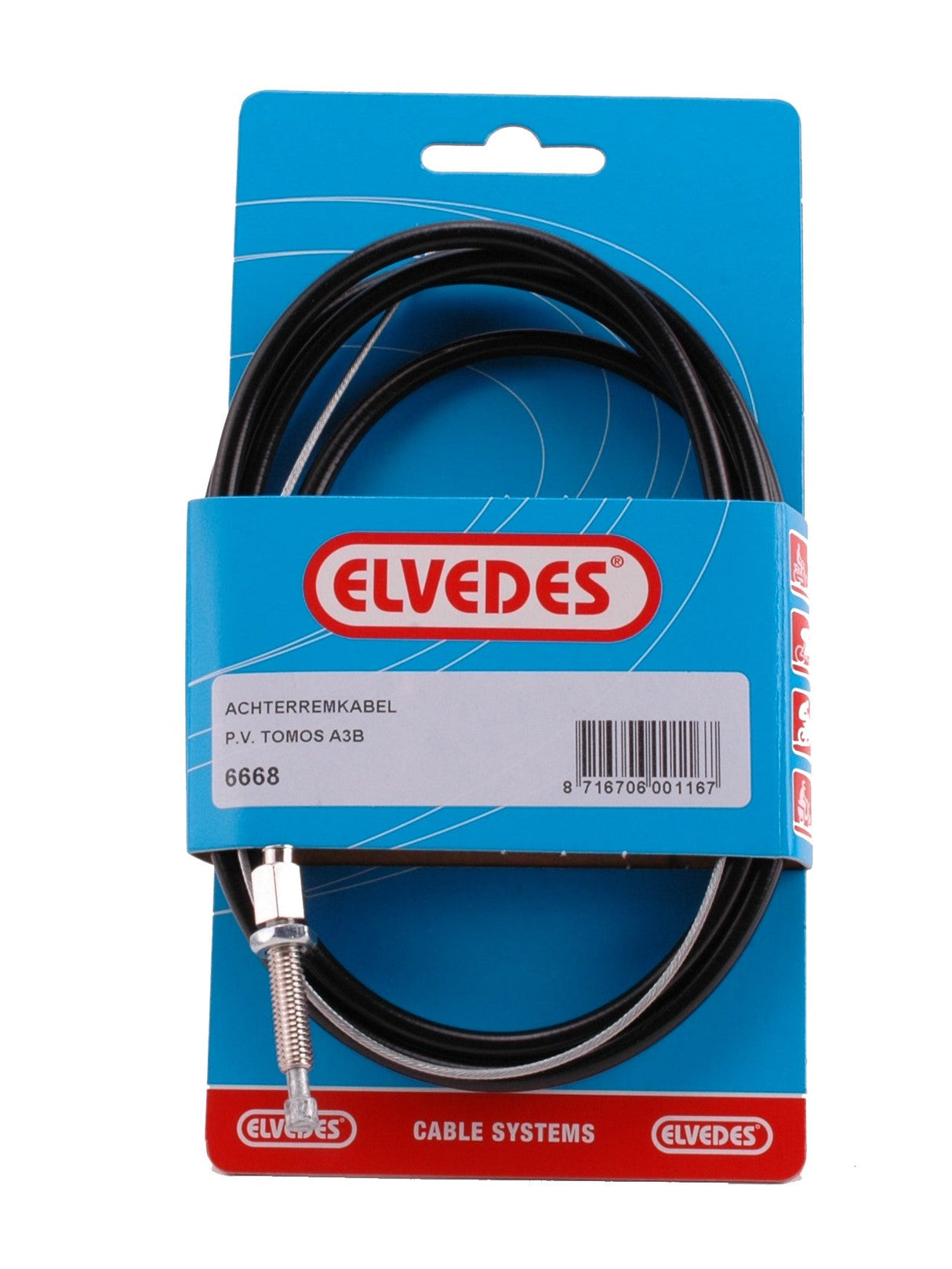Elvedes Cable Systems BV Tomos A3 A35 Câble de frein arrière 6668