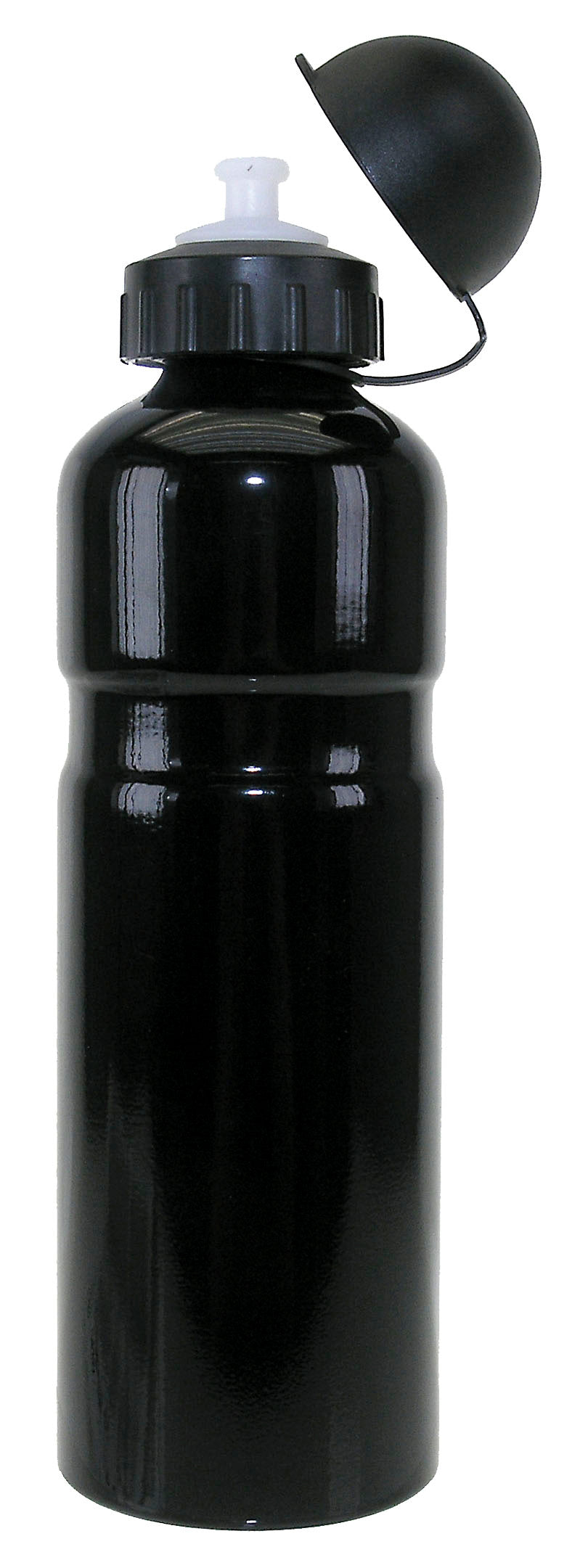 Baril en laiton sur bouteille d'eau en aluminium 750 cc noir TüV SGS approuvé par la FDA