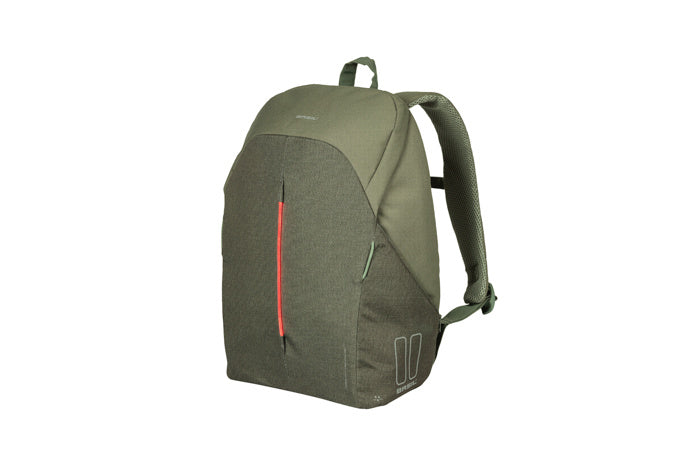 Basil B - Commuter Nordlicht - Sac à dos de vélo moderne pour les vélos électriques - 18L - Green - Unisexe - avec éclairage LED