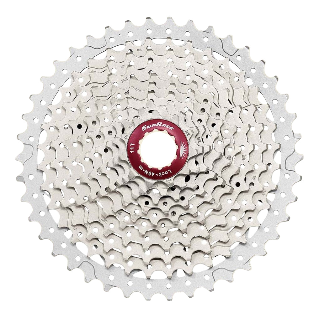 Sunrace CSMX3 10 vitesses Cassette 11-42T. argent métallique