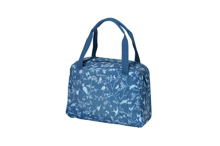 Basil Wanderlust transporte tout le sac - Blue Bicycle Handbag avec imprimé d'oiseau - Eau - Répondant - 18L