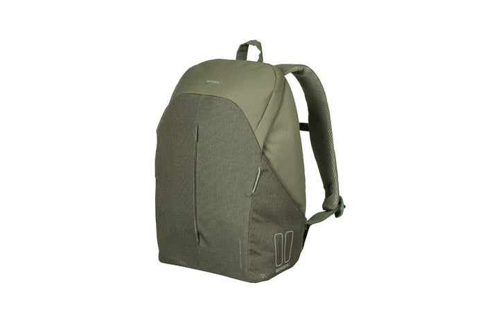 Basil B - Commuter Nordlicht - Sac à dos de vélo moderne pour les vélos électriques - 18L - Green - Unisexe - avec éclairage LED