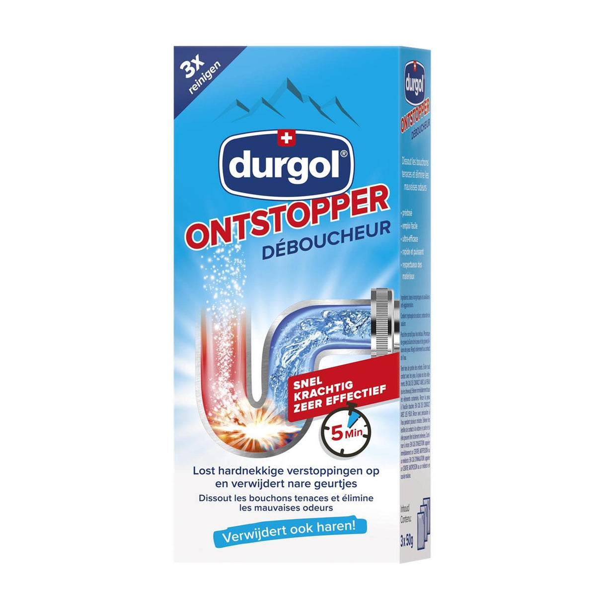 Durgol déboucheur déboucheur 3x 50g | 3 pièces