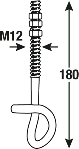 Crochet pivotant Connex m12x180 2pcs vz - dy270544