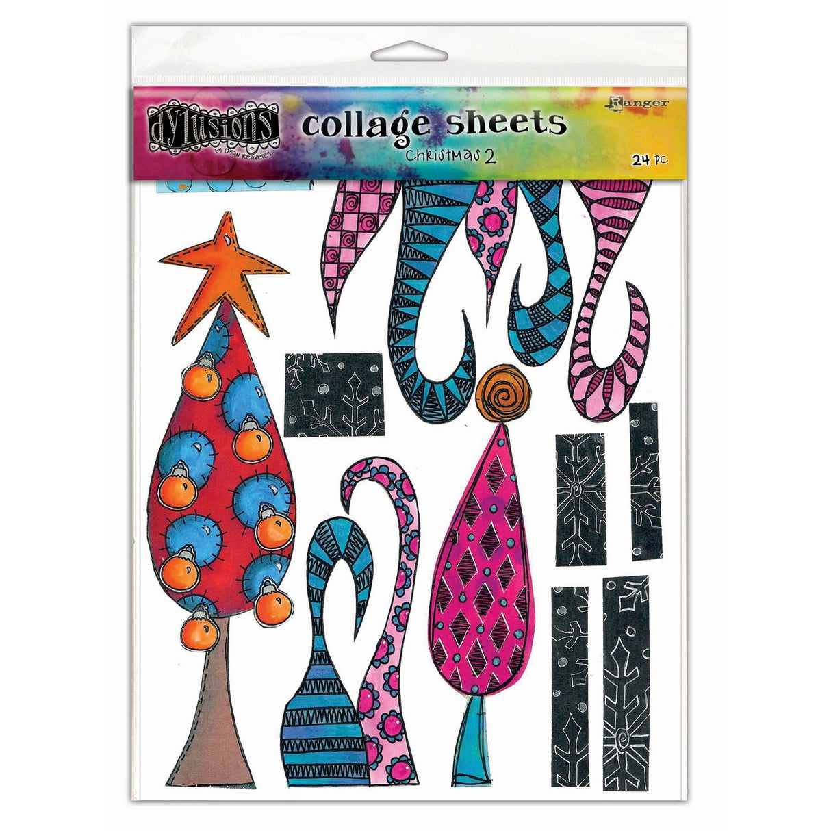 Ranger Ink Ranger • Feuilles de collage de Noël Dylusions 2