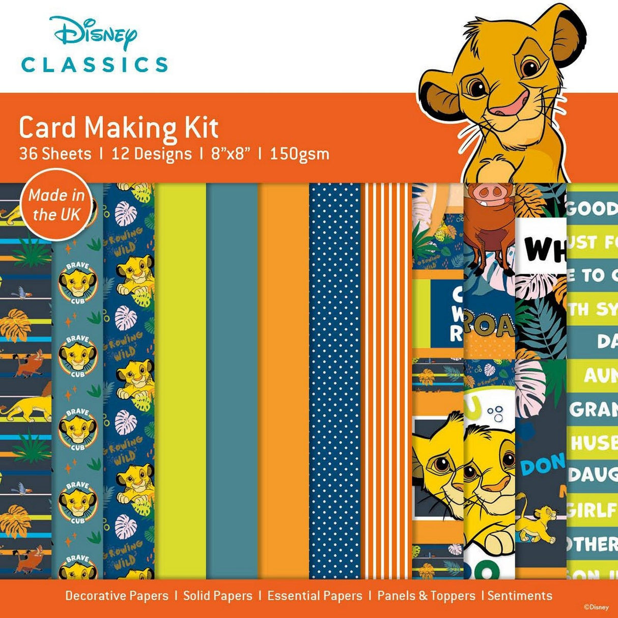 Creative expressions • card making pad the lion king