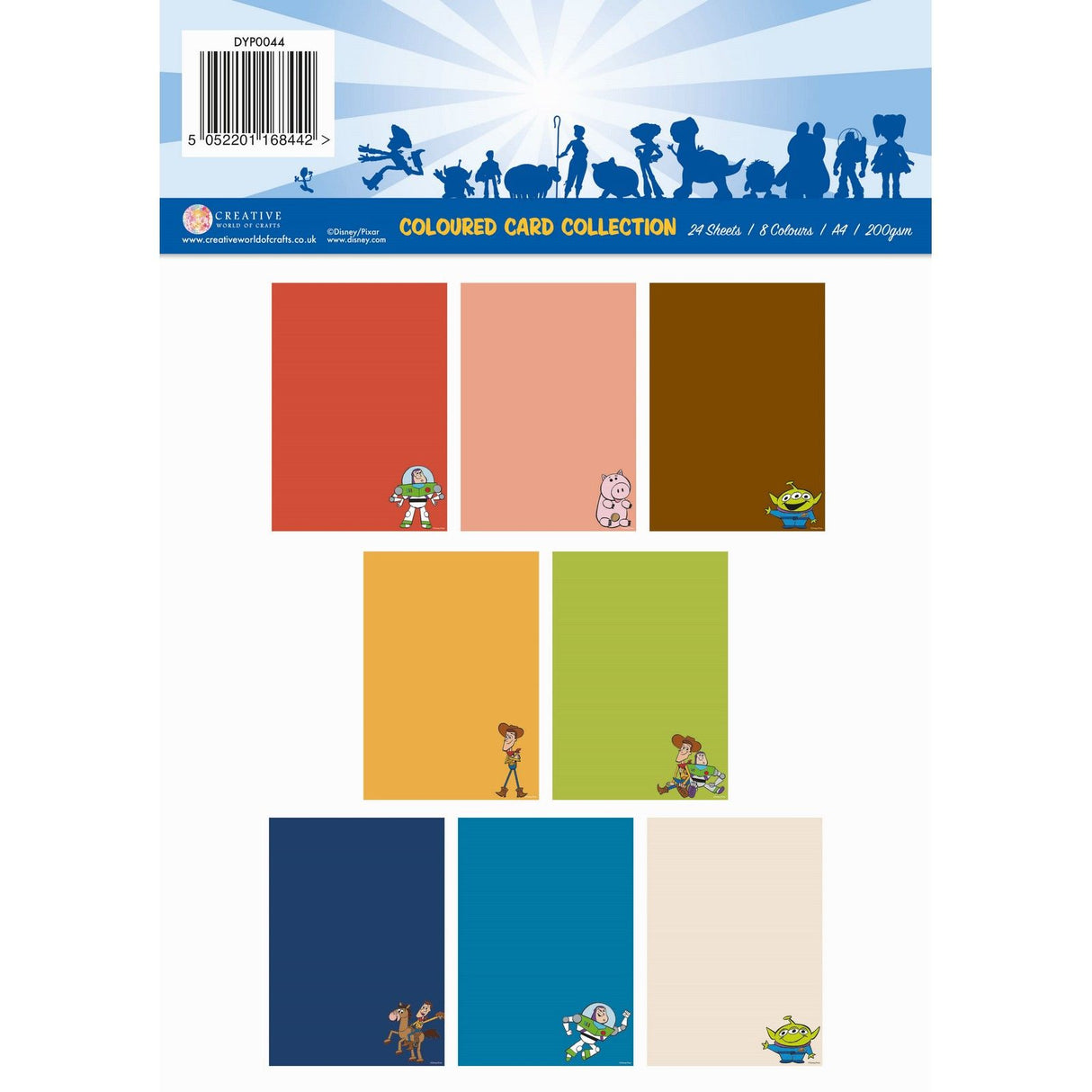 Creative expressions • toy story coloured card pack