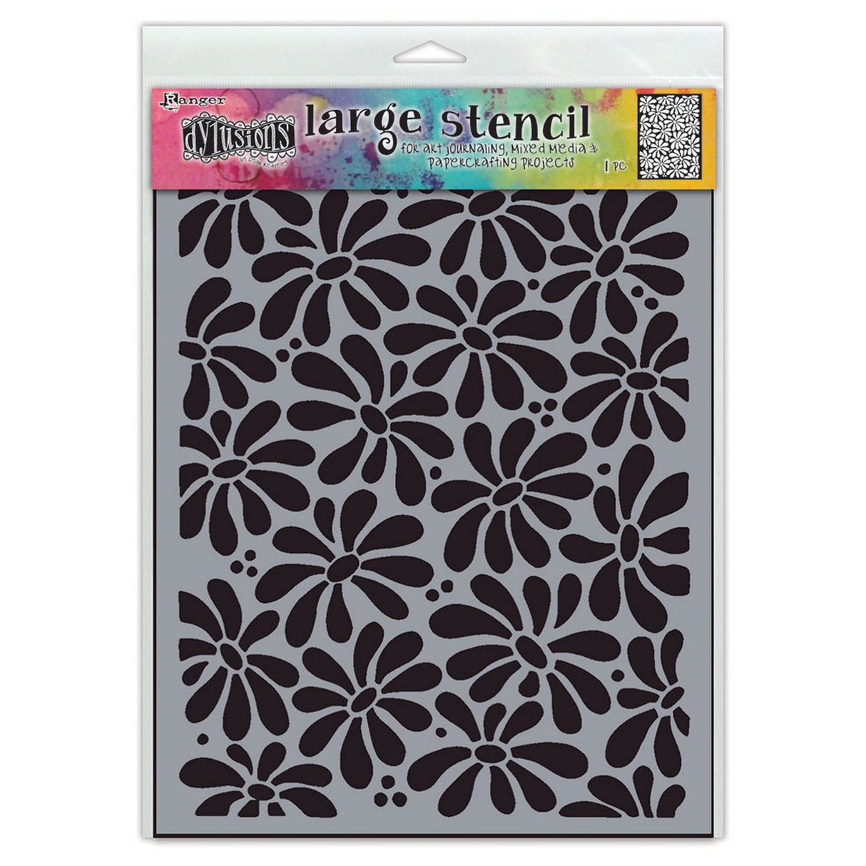 Ranger ink ranger • pochoir dylusions dyamond grand champ de marguerites