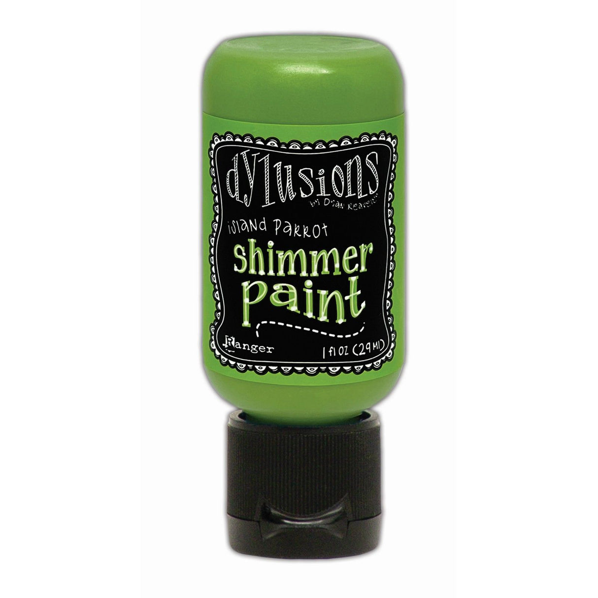 Ranger Ink Ranger • Dylusions - Bouteille à couvercle rabattable - Peintures chatoyantes - Perroquet de l'île