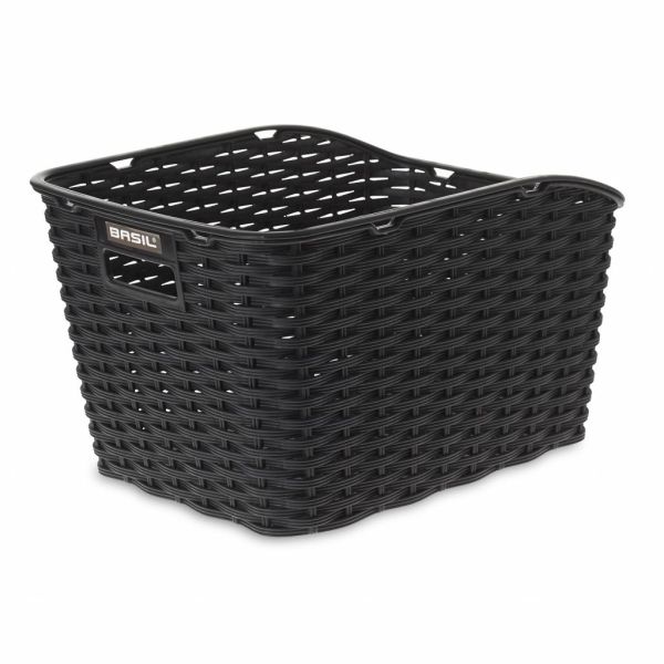 Basil Weave WP - Panier à vélo - à l'arrière - noir