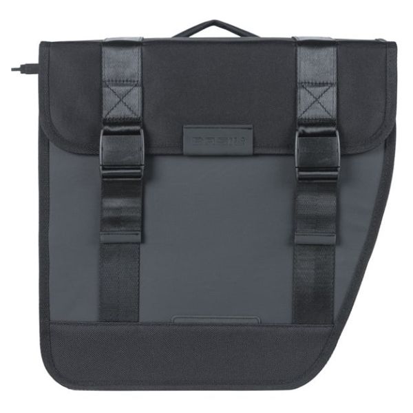Basil double sacoche de vélo tour étanche mik 28 litres 14 x 29 x 30 cm (2x) - noir