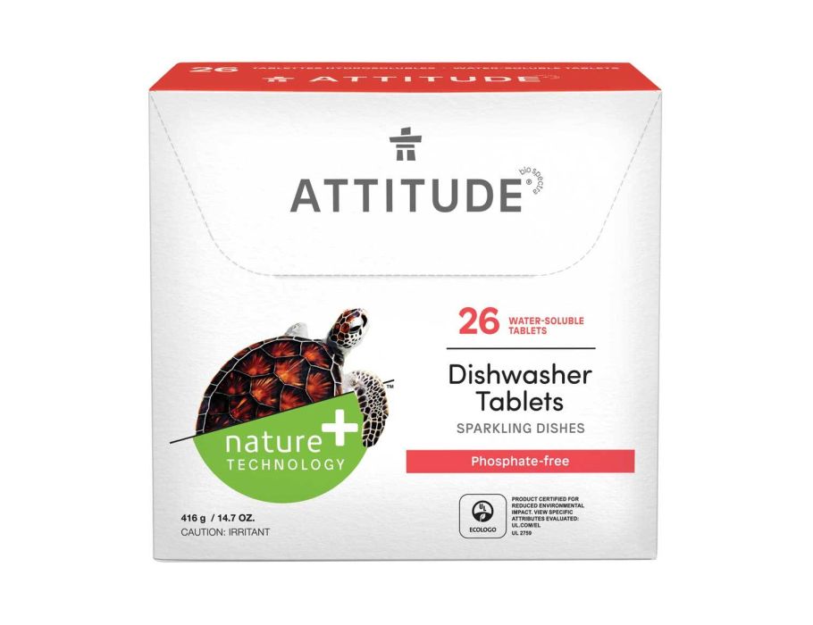 Tablettes pour lave-vaisselle Attitude en emballage soluble